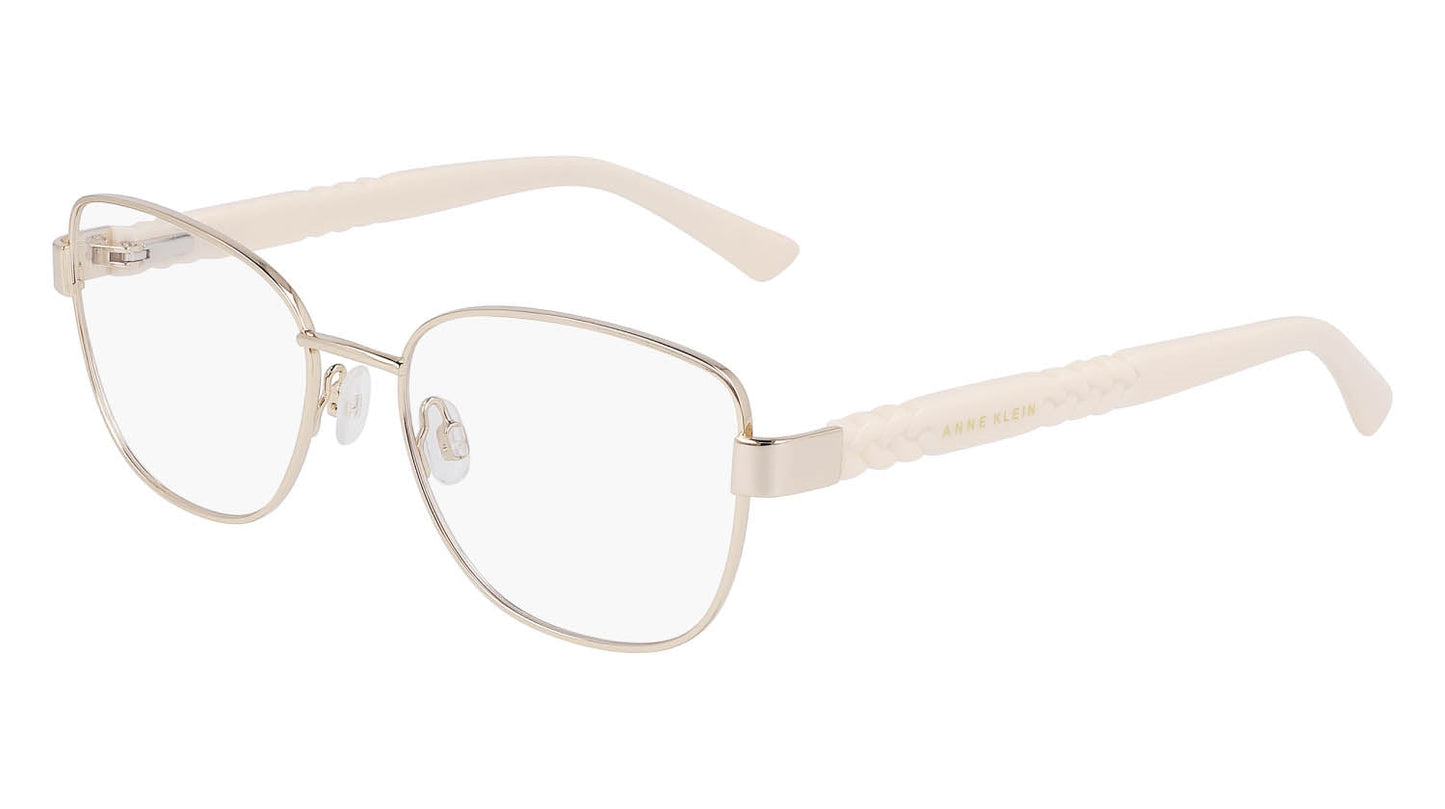 Anne Klein AK5101 Cat Eye Prescription Glasses Frames - Gold Metal